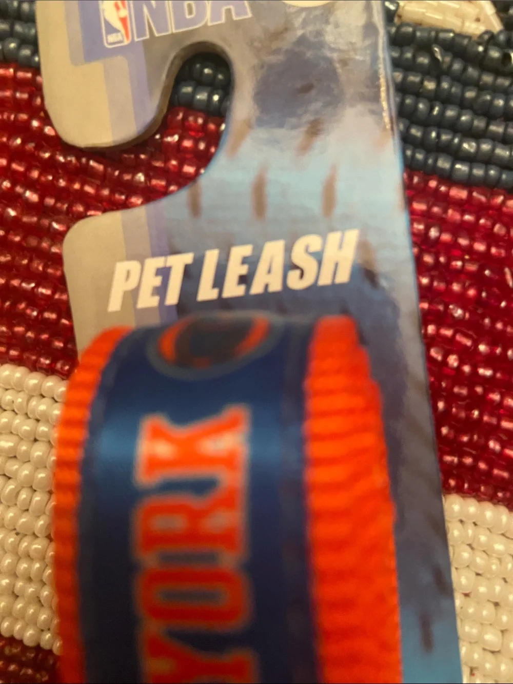 NBA New York Knicks Blue and Orange Lanyard with Metal Clip dog leash